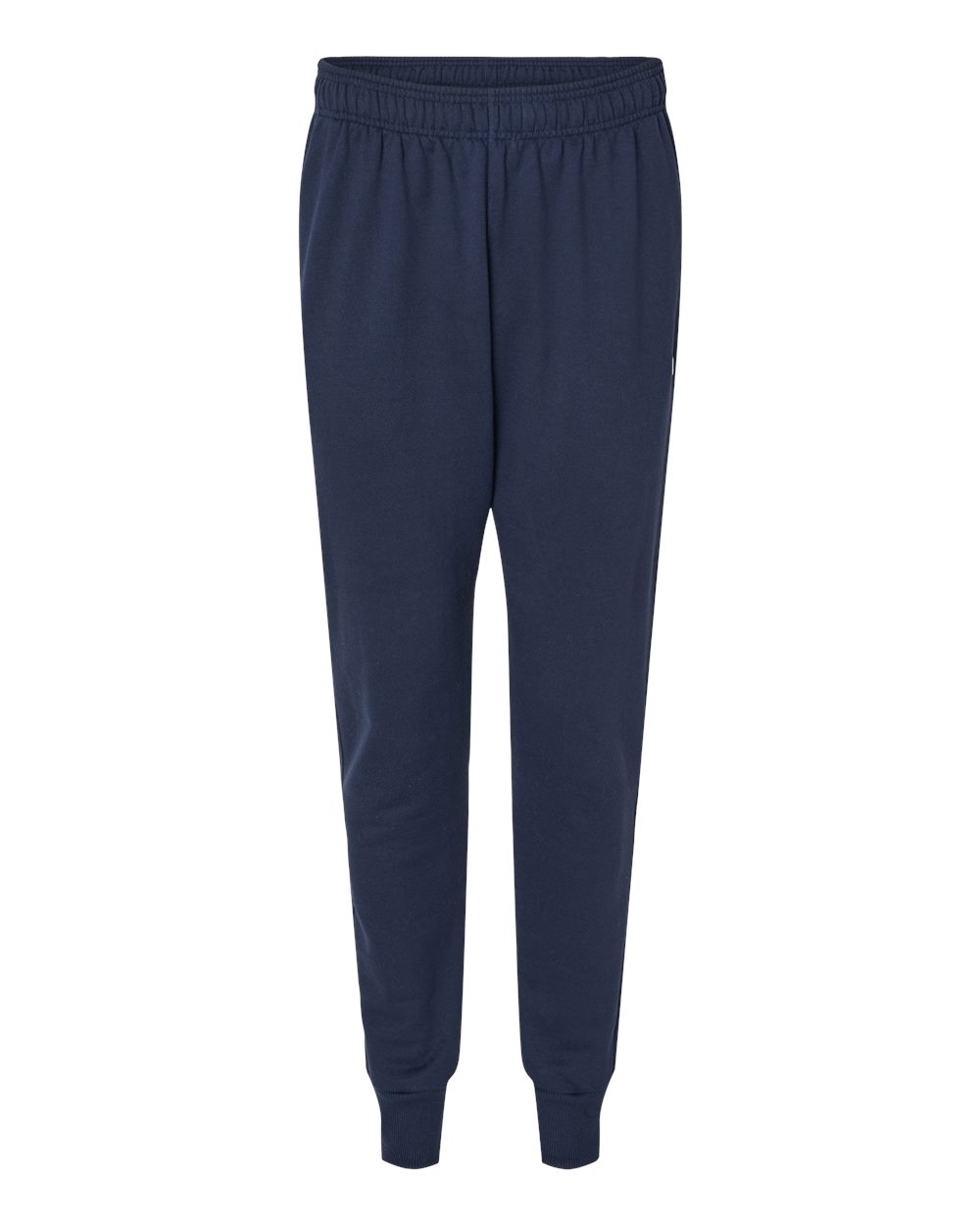 Front View of Navy Powerblend® Fleece Joggers - P930