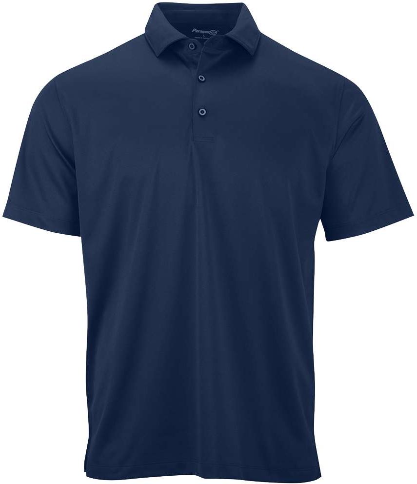 Front View of Navy Preakness Micro Mesh Polo - 158