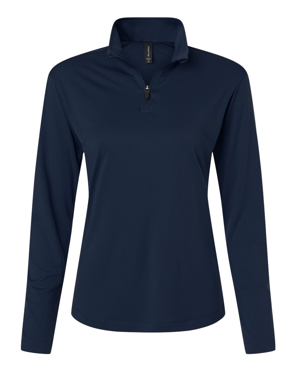 Front View of Navy Pro-Lock Women's Performance Quarter-Zip Pullover - 41870L
