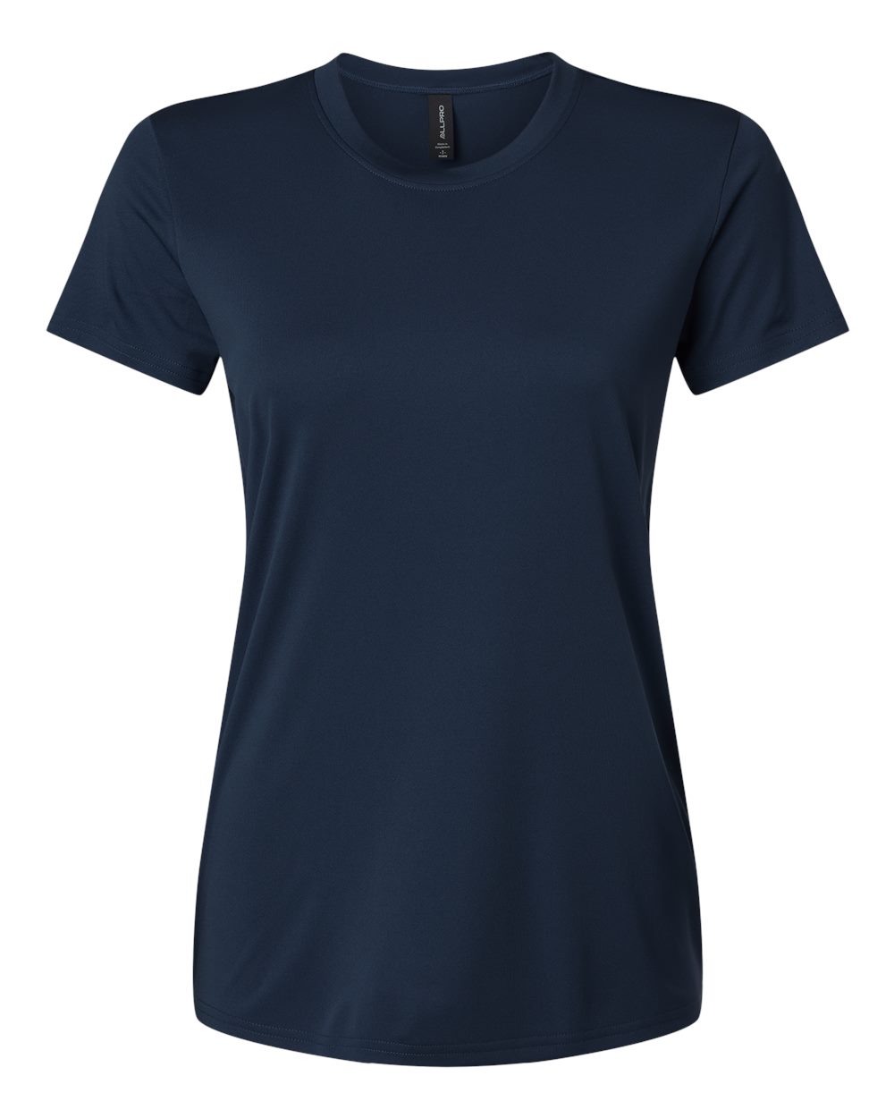Front View of Navy Pro-Lock Women's Performance T-Shirt - 48000L