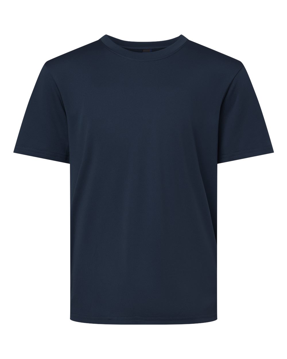 Front View of Navy Pro-Lock Youth Performance T-Shirt - 48000Y