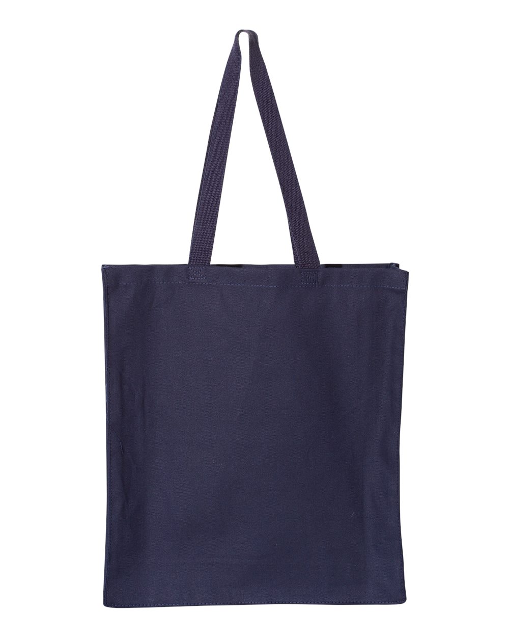 Front View of Navy Promotional Shopper Tote - OAD100