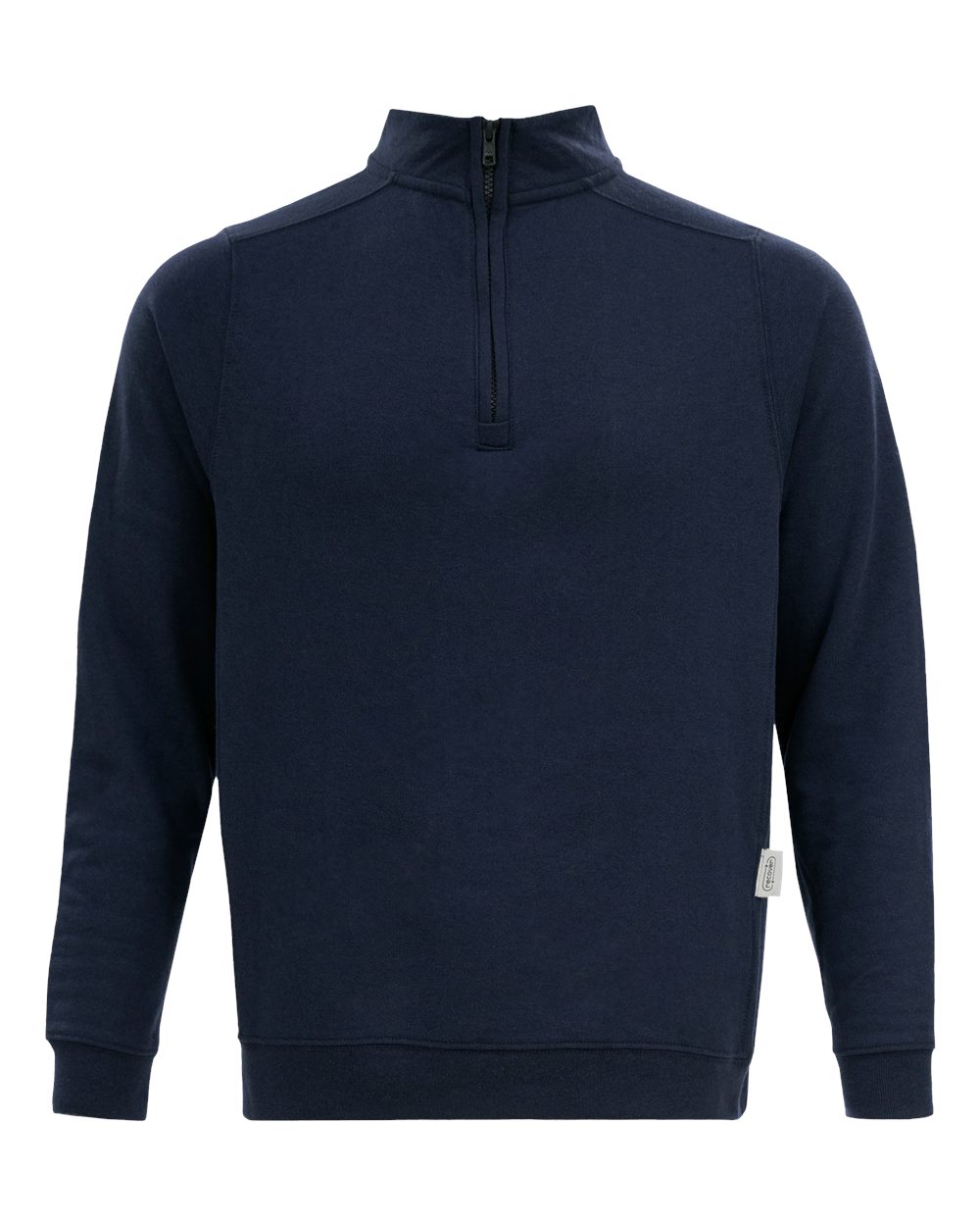 Front View of Navy Quarter-Zip Pullover - RC1096