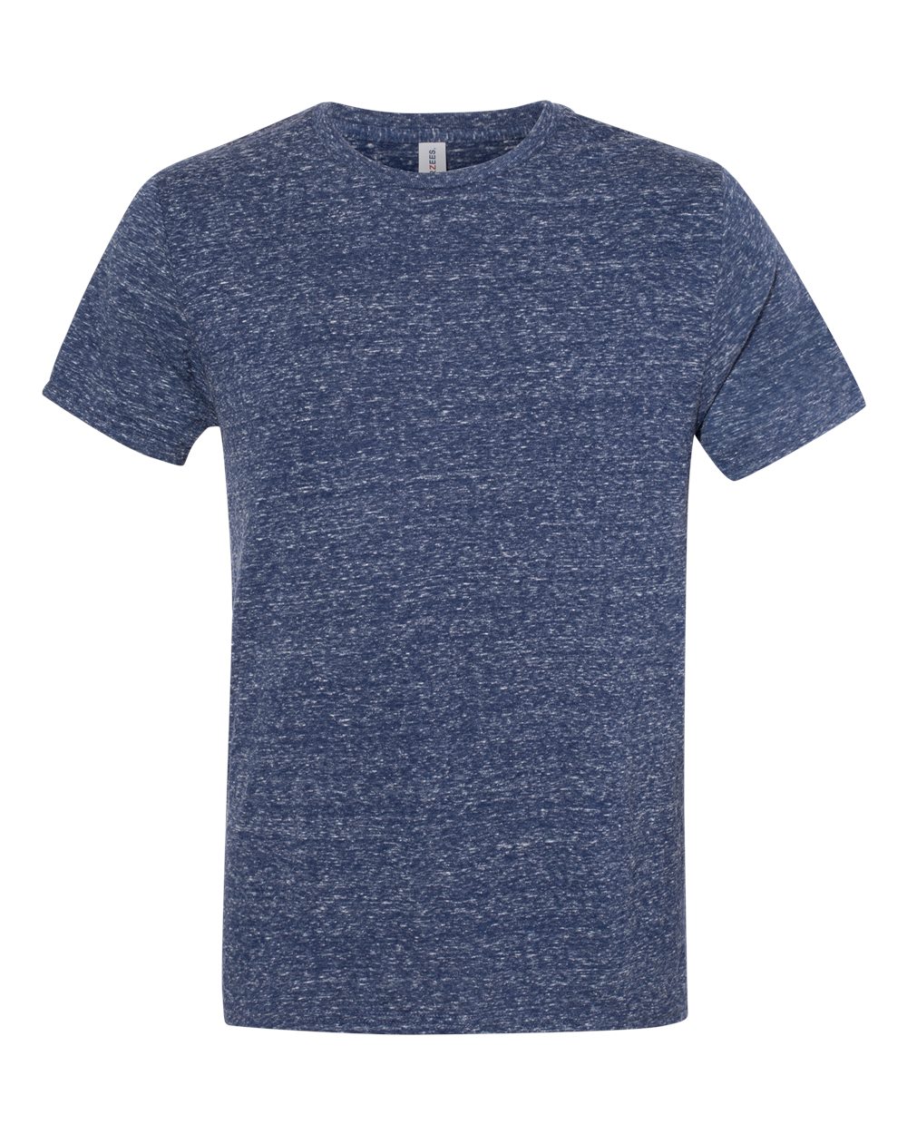 Front View of Navy Snow Heather Jersey T-Shirt - 88MR
