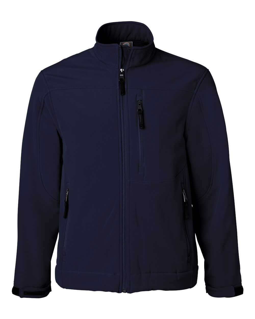 Front View of Navy Soft Shell Jacket - 6500