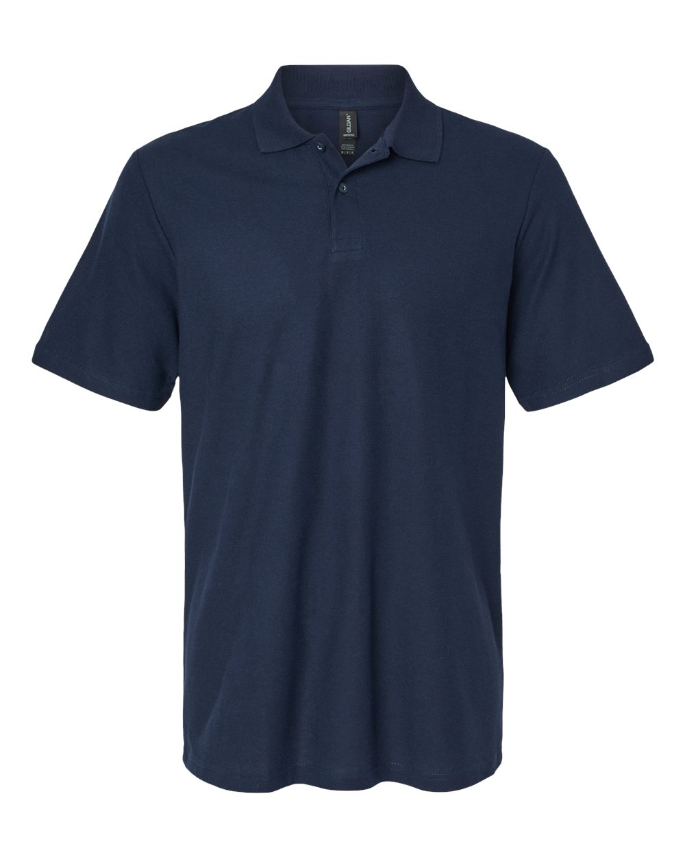 Front View of Navy Softstyle® Pique Polo - 64800