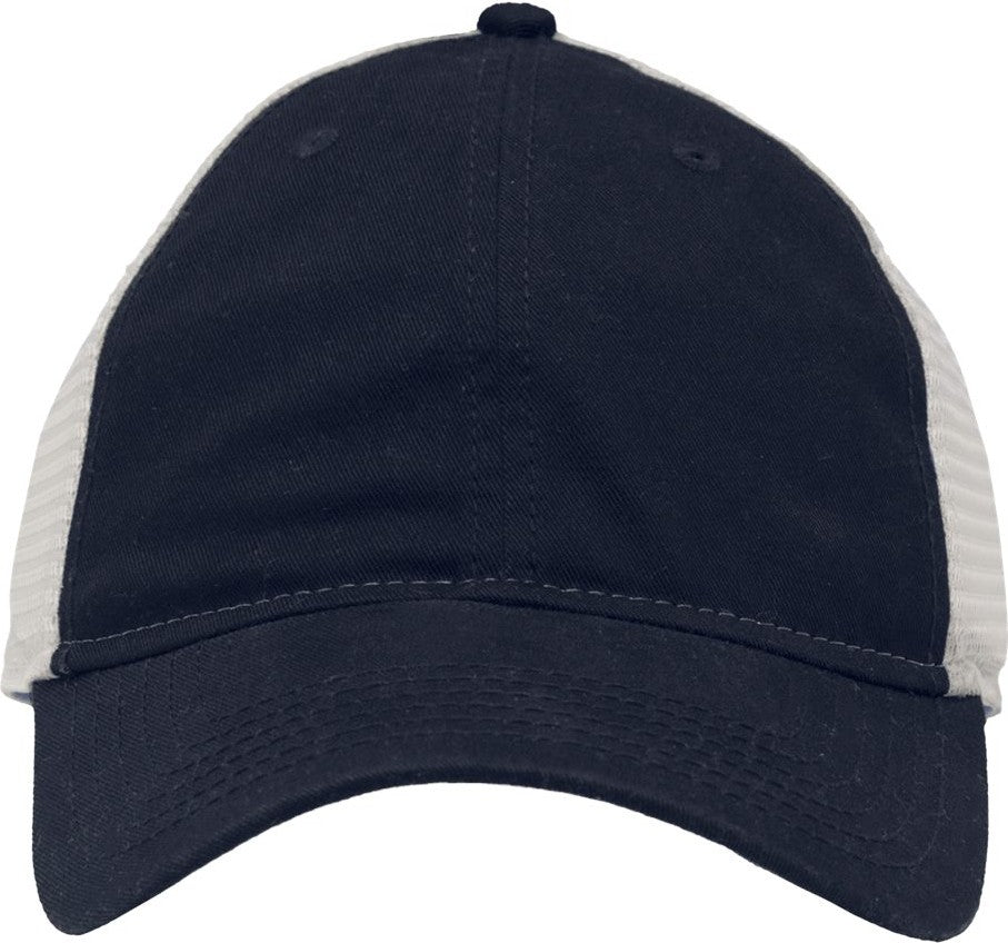 Front View of Navy/ Stone Mesh Dad Hat Fit - SP1750