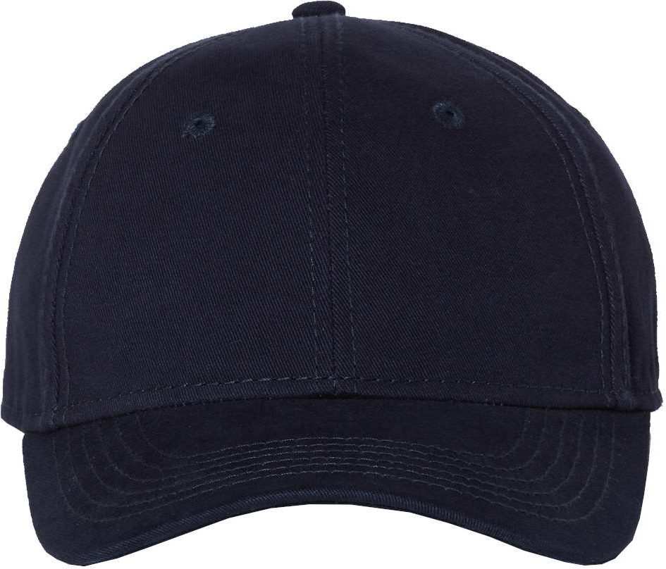 Front View of Navy Structured Cap - AH30