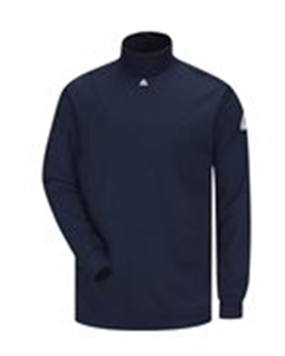 Front View of Navy Tagless Mock TurtleNeck - EXCEL FR® - Tall Sizes - SEK2T