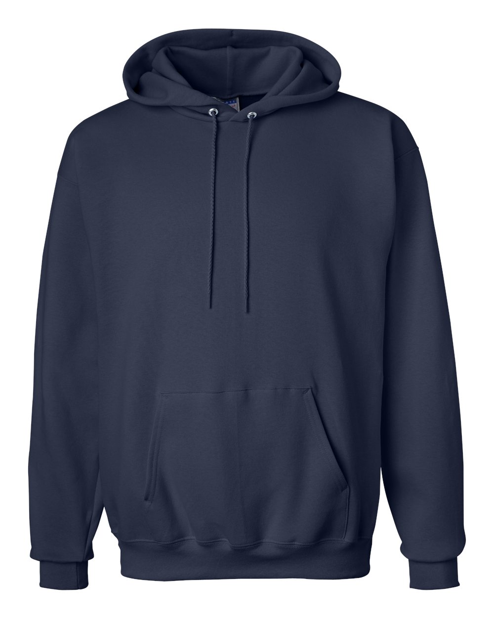 Front View of Navy Ultimate Cotton® Hooded Sweatshirt - F170