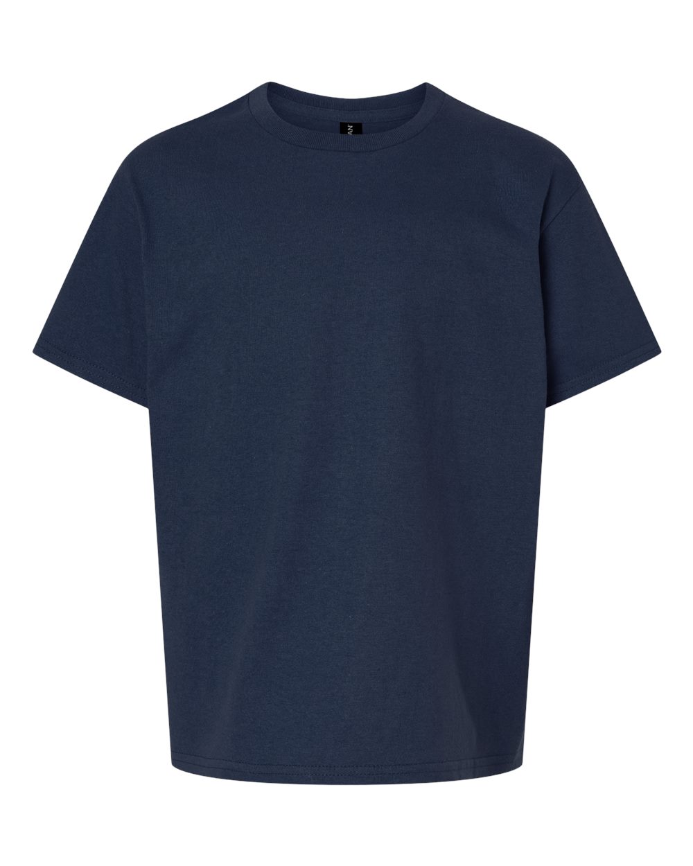 Front View of Navy Ultra Cotton® Youth T-Shirt - 2000B