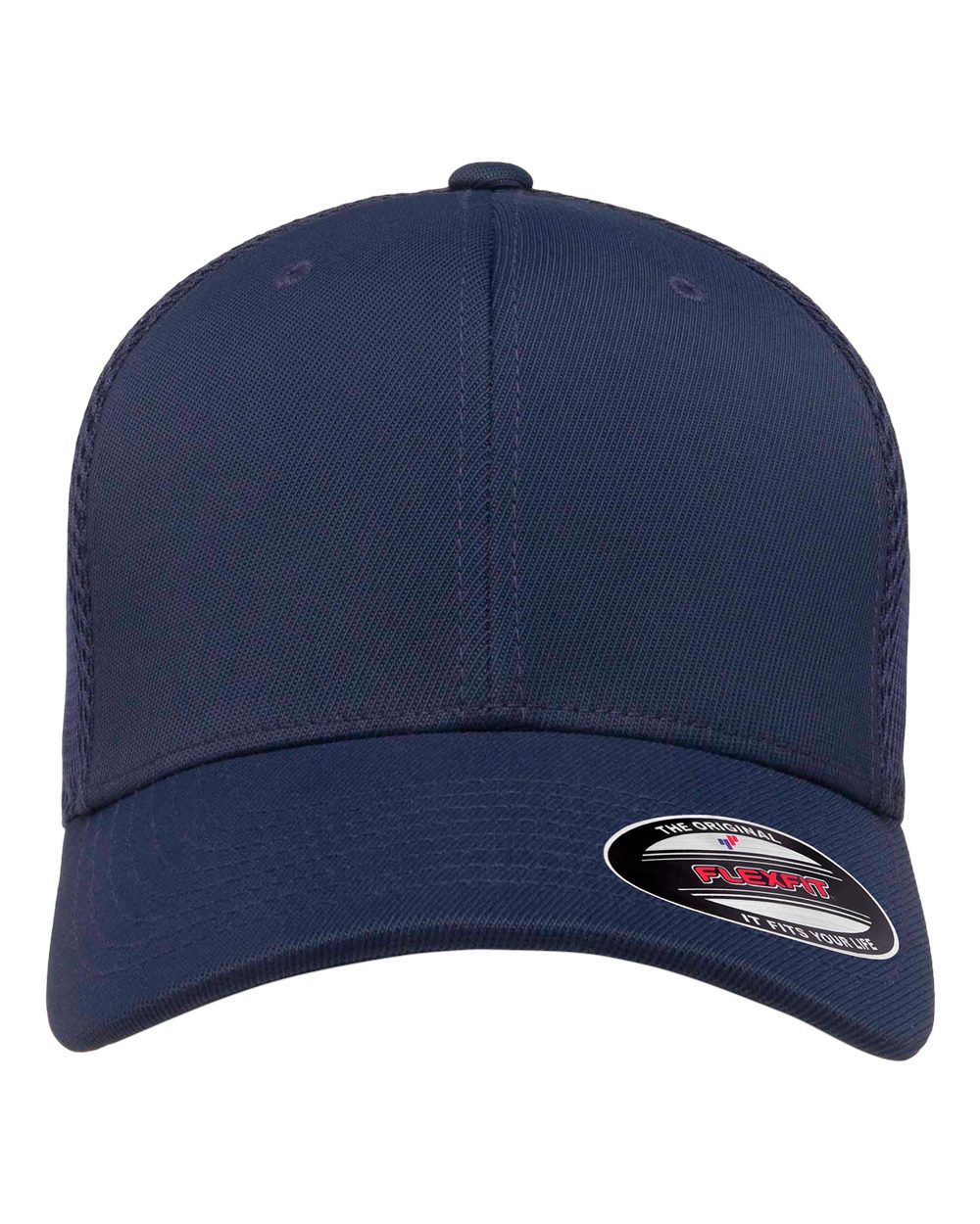 Front View of Navy Ultrafiber Mesh Cap - 6533