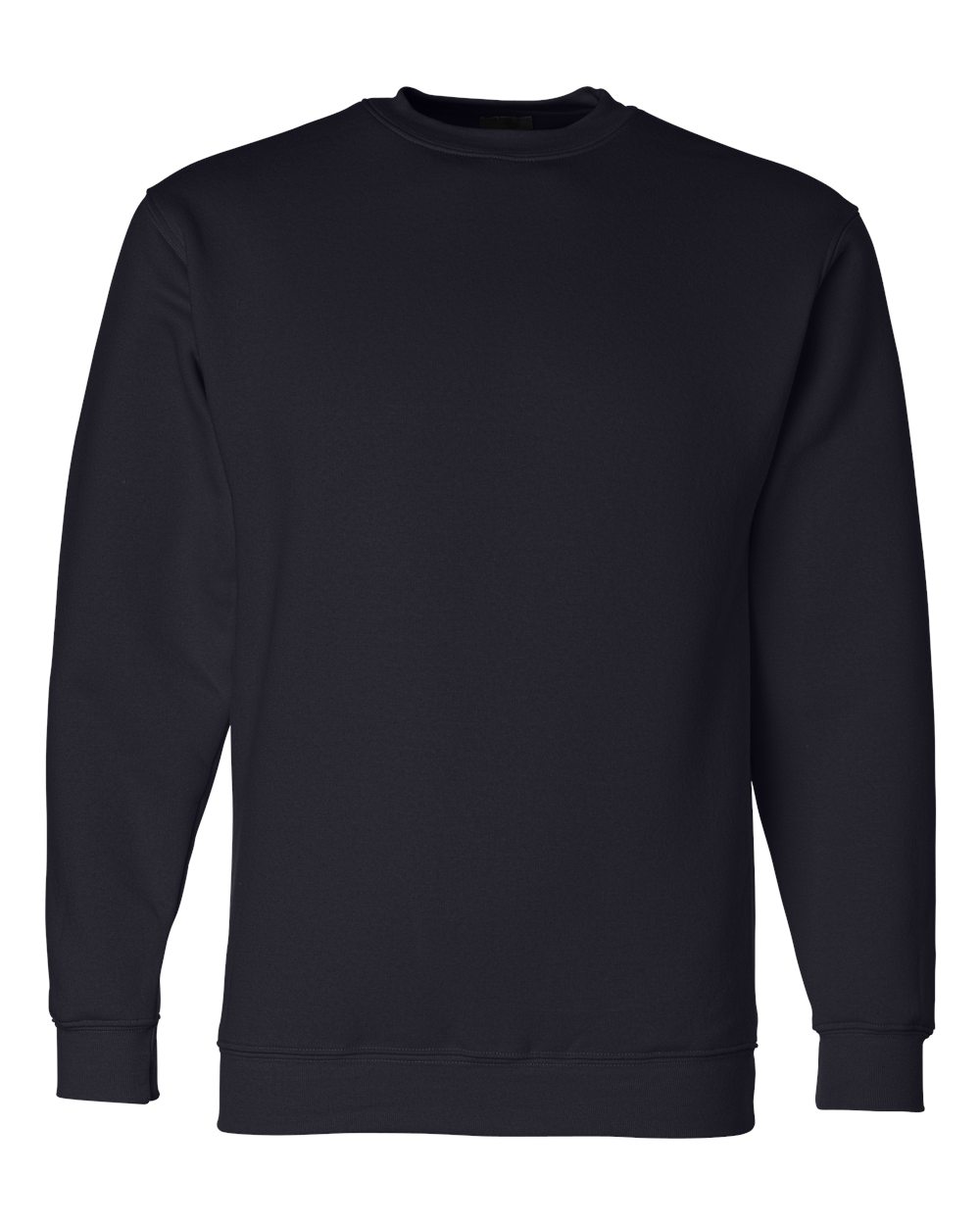 Front View of Navy USA-Made Crewneck Sweatshirt - 1102