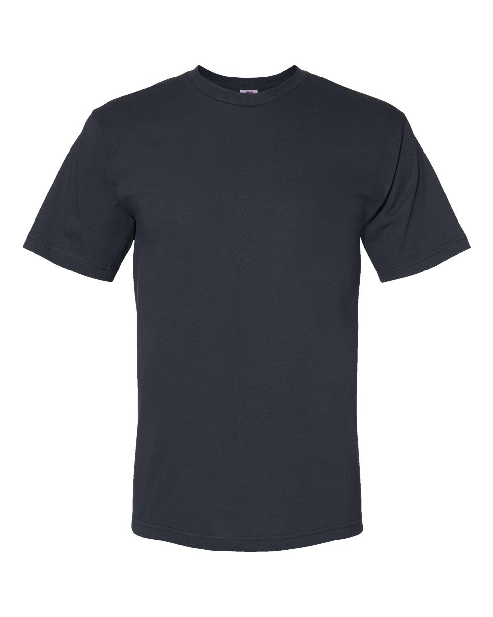 Front View of Navy USA-Made Midweight T-Shirt - 5040