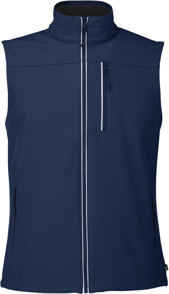 Front View of Navy Wavestorm Soft Shell Vest - N17792