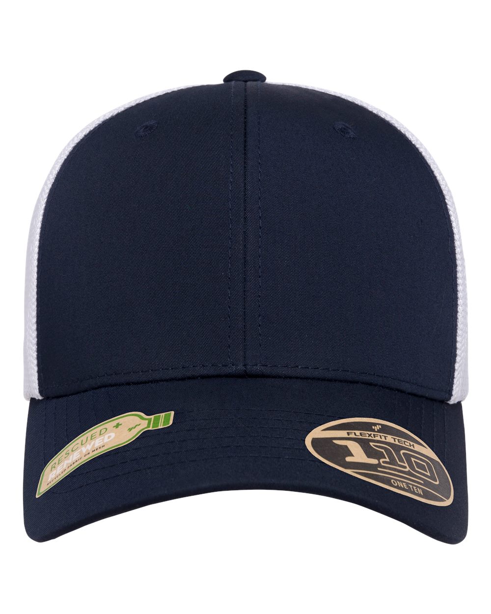 Front View of Navy/ White 110® Recycled Mesh Cap - 110R