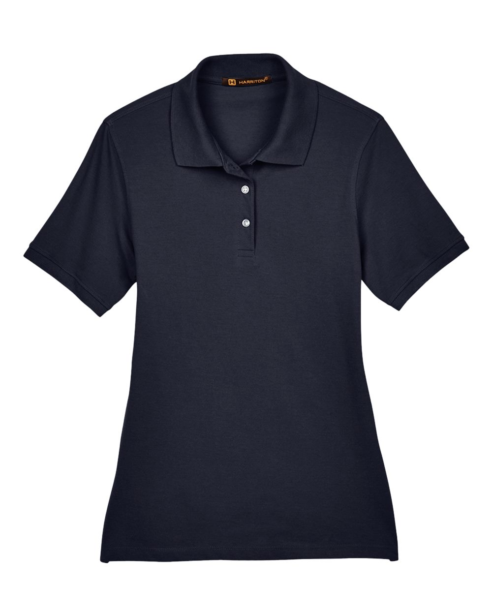 Front View of Navy Women's Easy Blend Polo - M265W
