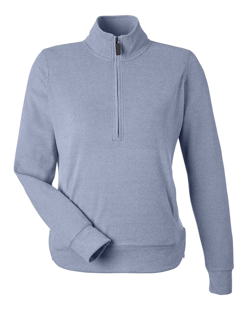 Front View of Navy Women's Element Fleece Quarter-Zip Sweatshirt - 8762