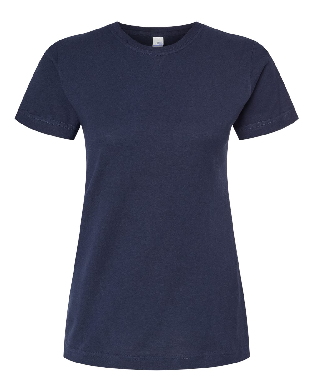 Front View of Navy Women's Fine Jersey Classic Fit T-Shirt - 216