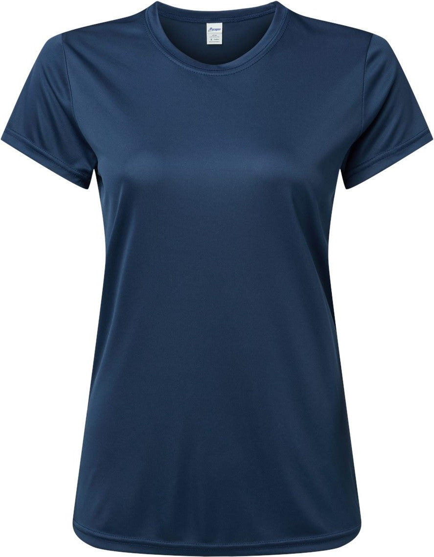Front View of Navy Women's Islander Performance T-Shirt - 204
