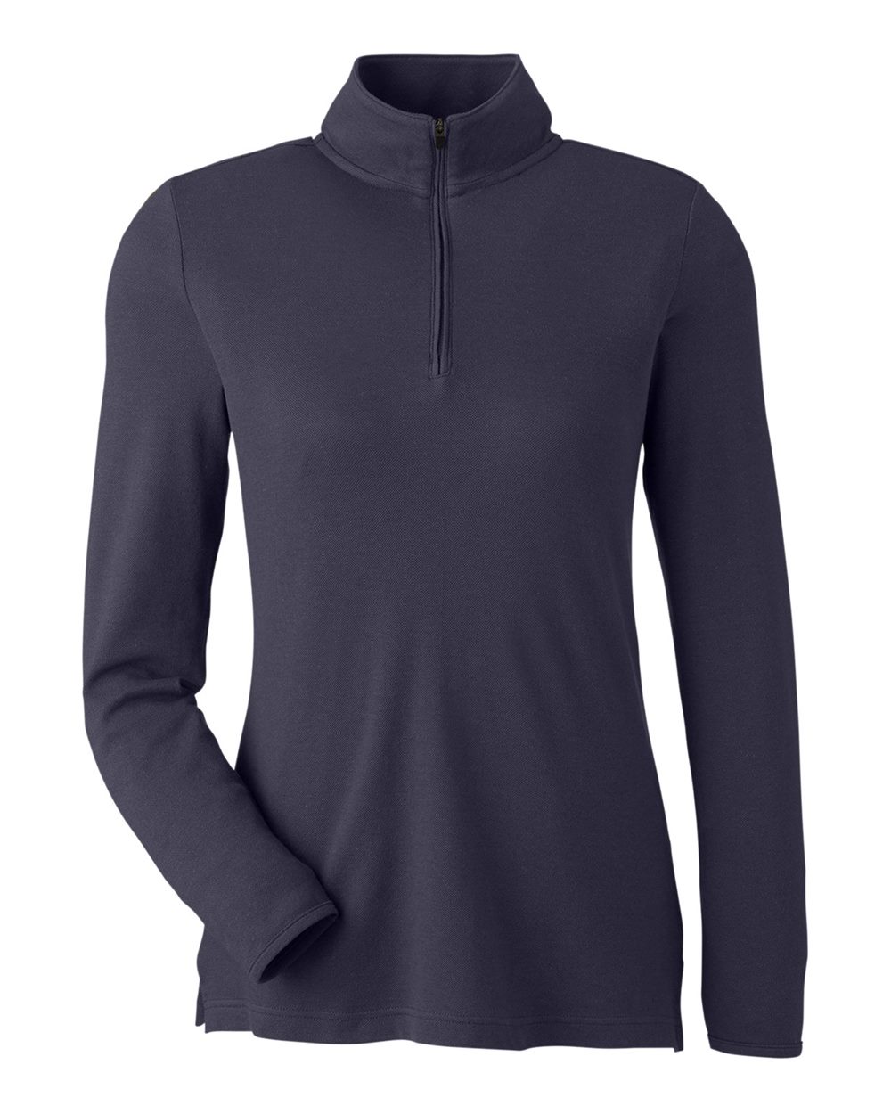 Front View of Navy Women's New Classics® Performance Quarter-Zip Pullover - DG400W