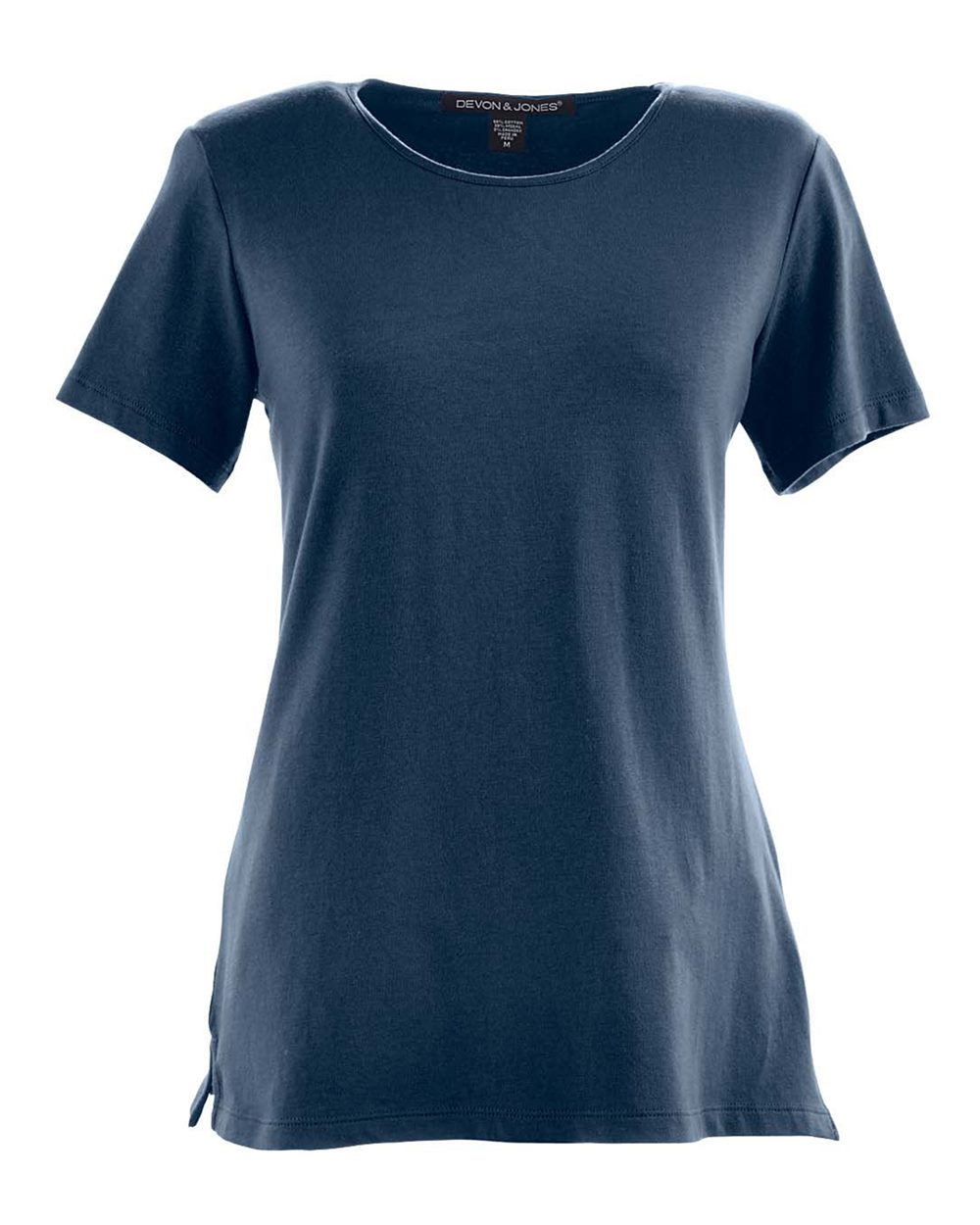 Front View of Navy Women's Perfect Fit™ Shell T-Shirt - DP182W