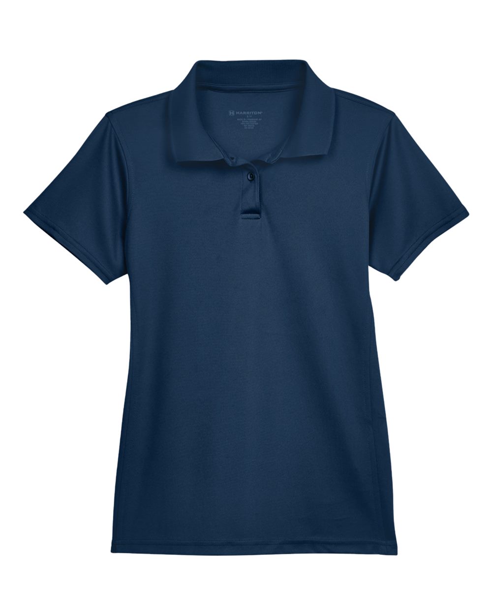 Front View of Navy Women's Polyester Jersey Polo - M315W