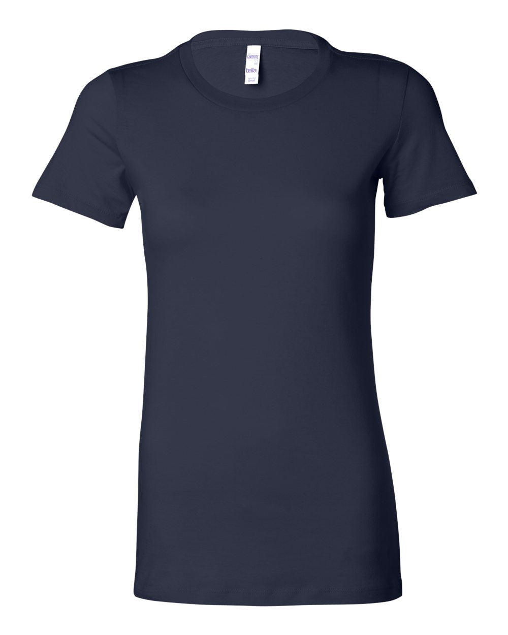 Front View of Navy Women's Slim Fit Tee - 6004