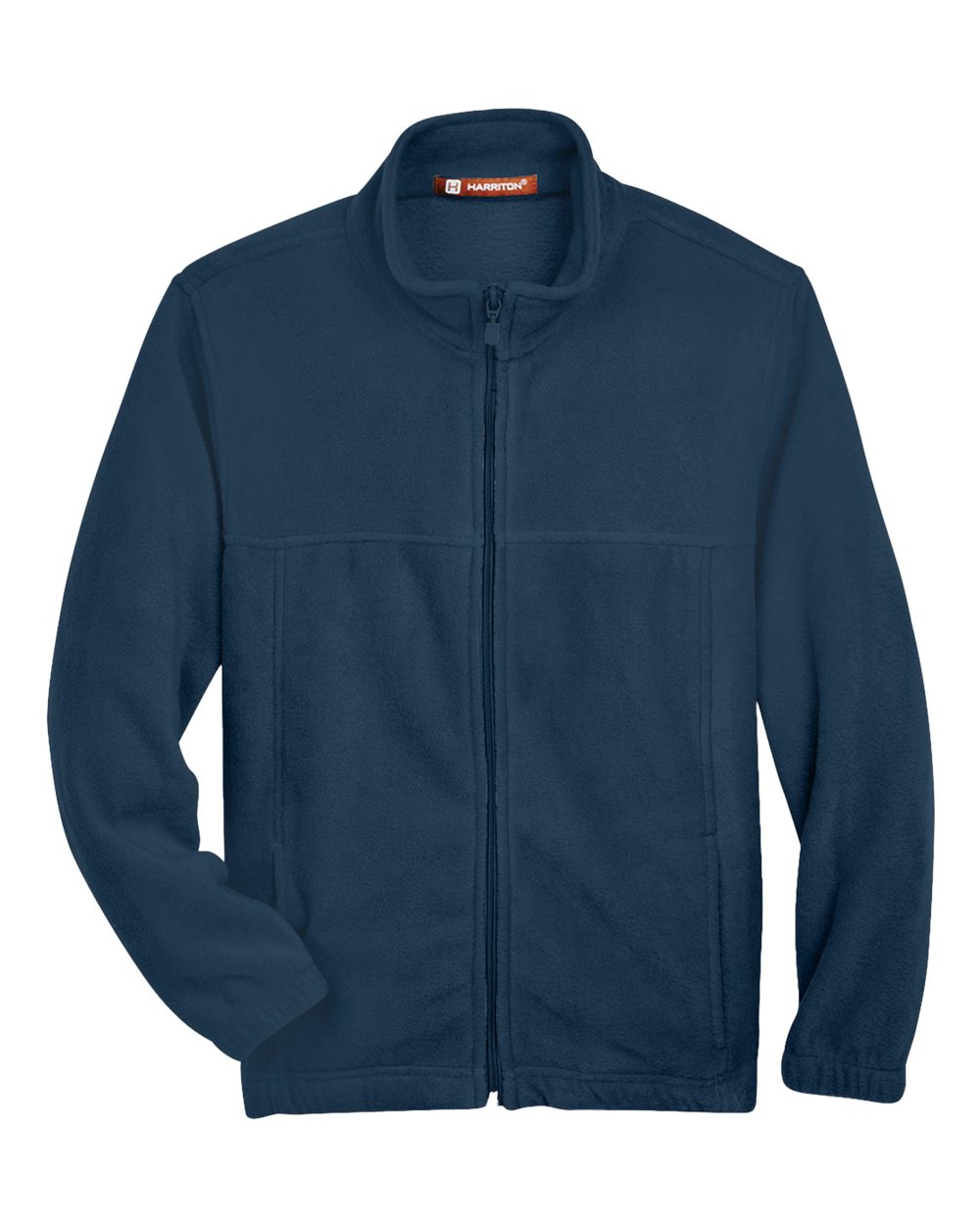 Front View of Navy Youth Full-Zip Fleece - M990Y
