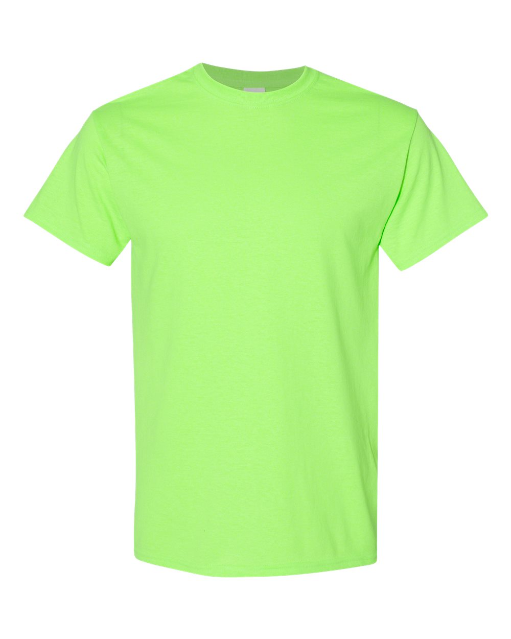 Front View of Neon Green Heavy Cotton™ T-Shirt - 5000