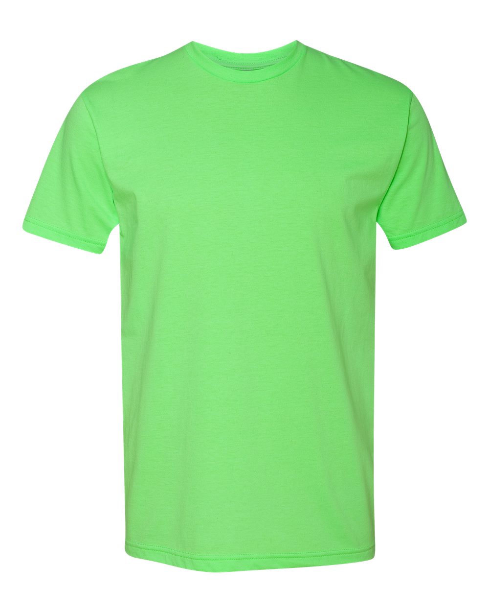 Front View of Neon Heather Green CVC T-Shirt - 6210