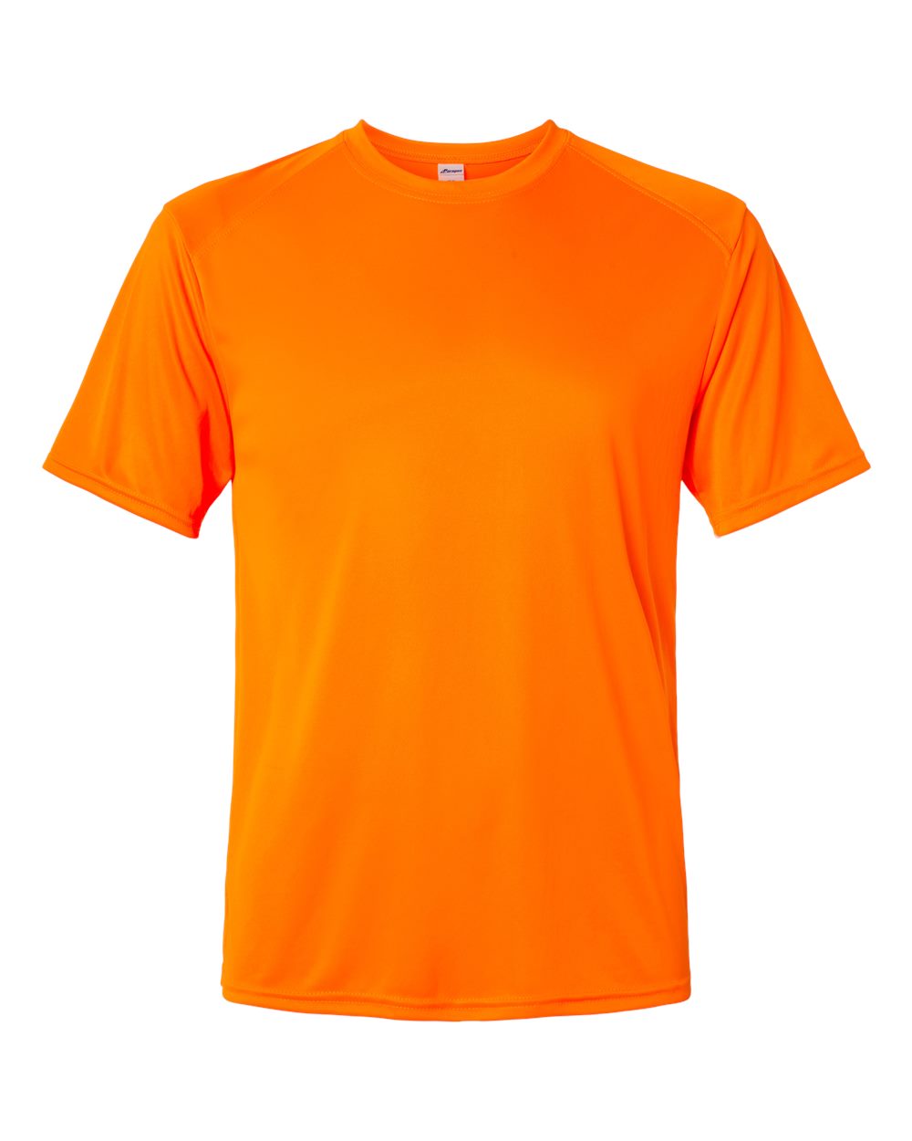Front View of Neon Orange Islander Performance T-Shirt - 200