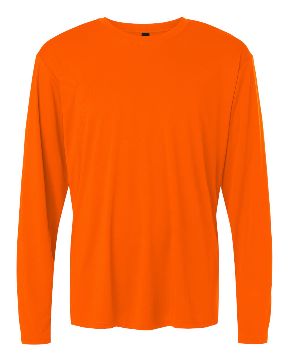 Front View of Neon Orange Pro-Lock Performance Long Sleeve T-Shirt - 48400
