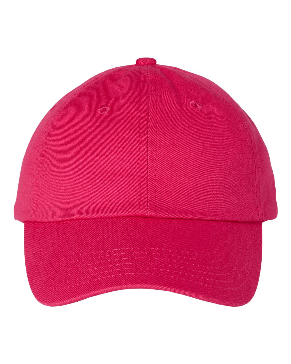 Front View of Neon Pink Bio-Washed Classic Dad Hat - VC300A