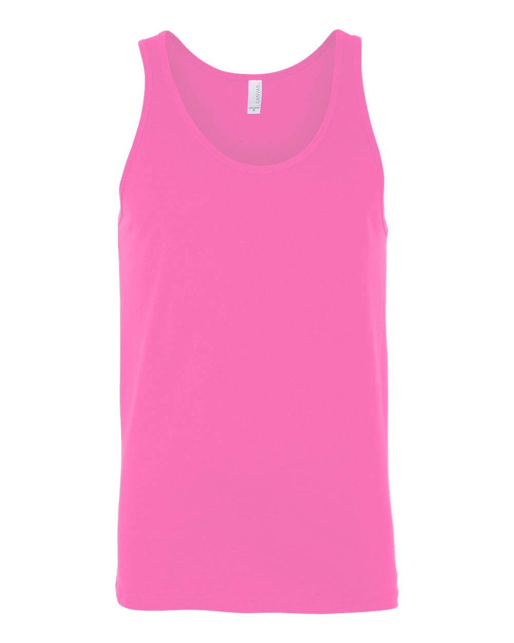Front View of Neon Pink Heather CVC Tank - 3480CVC