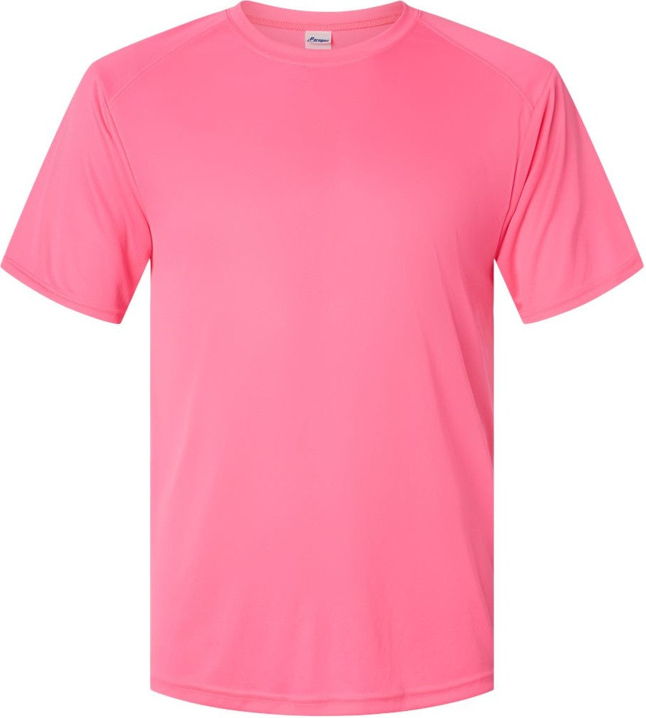 Front View of Neon Pink Islander Performance T-Shirt - 200