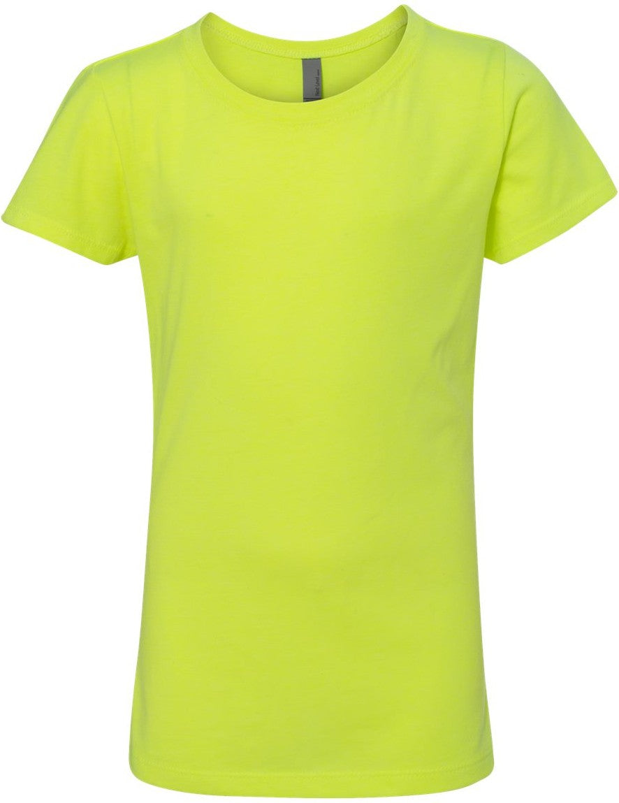 Neon Yellow Girls’ CVC Princess T-Shirt - 3712