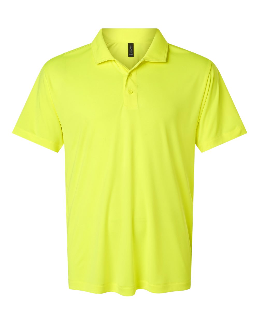 Front View of Neon Yellow Pro-Lock Performance Polo - 41800