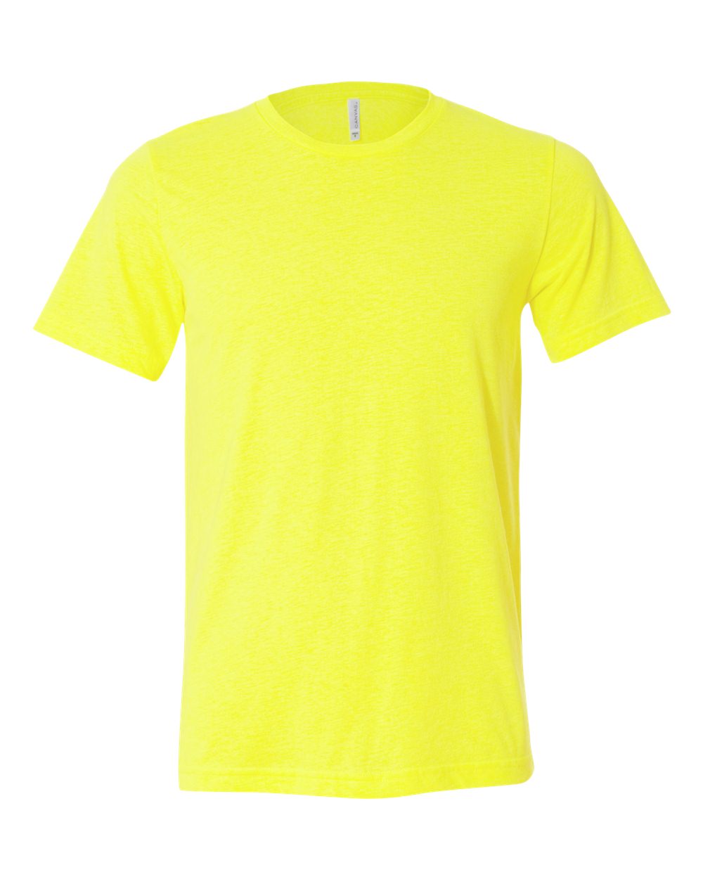 Front View of Neon Yellow Texture Tee - 3650