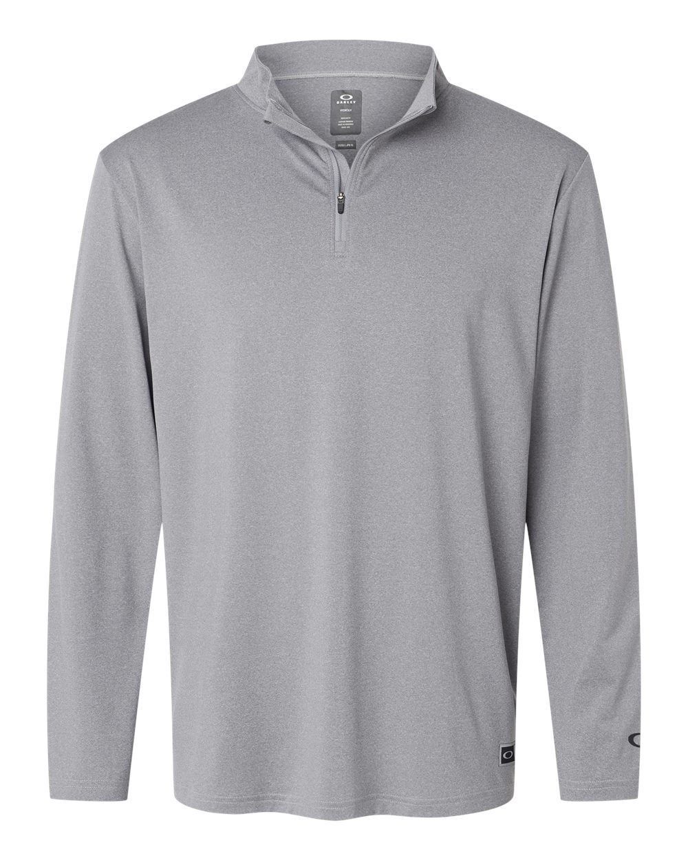 Front View of New Granite Heather Team Issue Podium Quarter-Zip Pullover - FOA402997