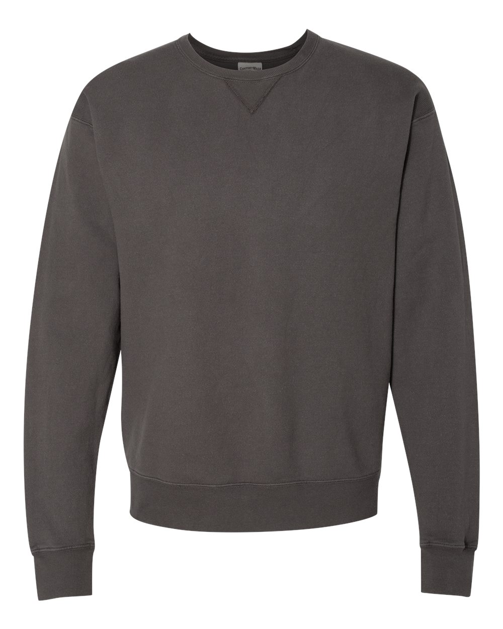 Front View of New Railroad Grey Garment-Dyed Crewneck Sweatshirt - GDH400