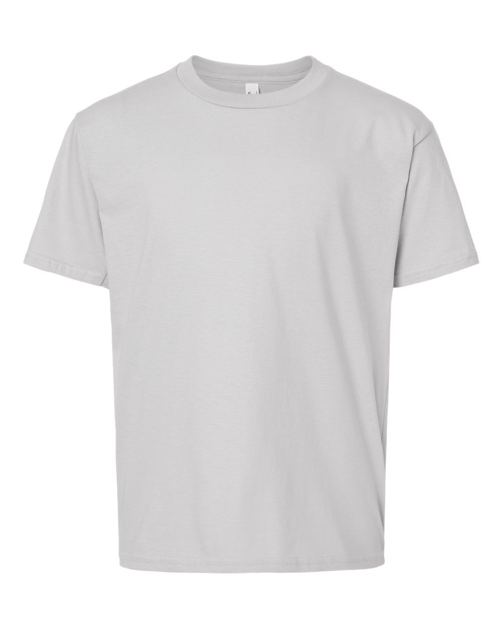 Front View of New Silver Youth Fine Jersey Tee - 2001Y