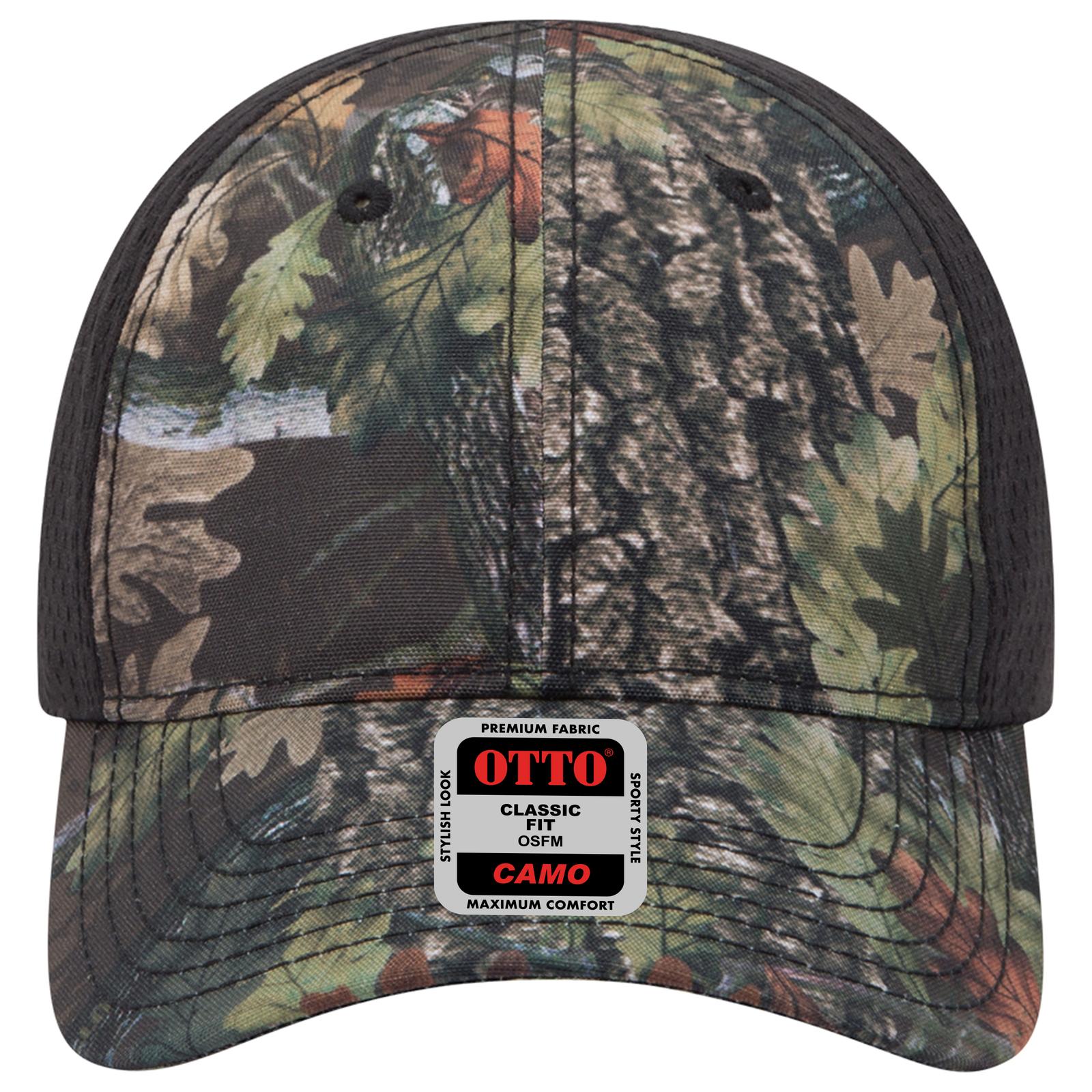 Right View of NP3903 - D. Brn/Blk OTTO CAP Camouflage 6 Panel Low Profile Baseball Cap