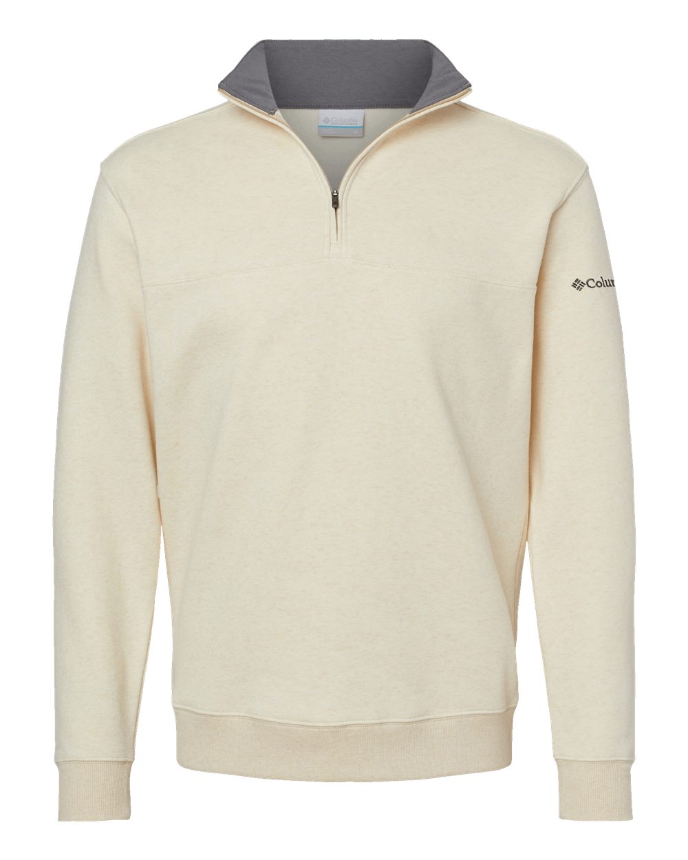 Front View of Oatmeal Heather Hart Mountain™ II Half-Zip Pullover - 212475
