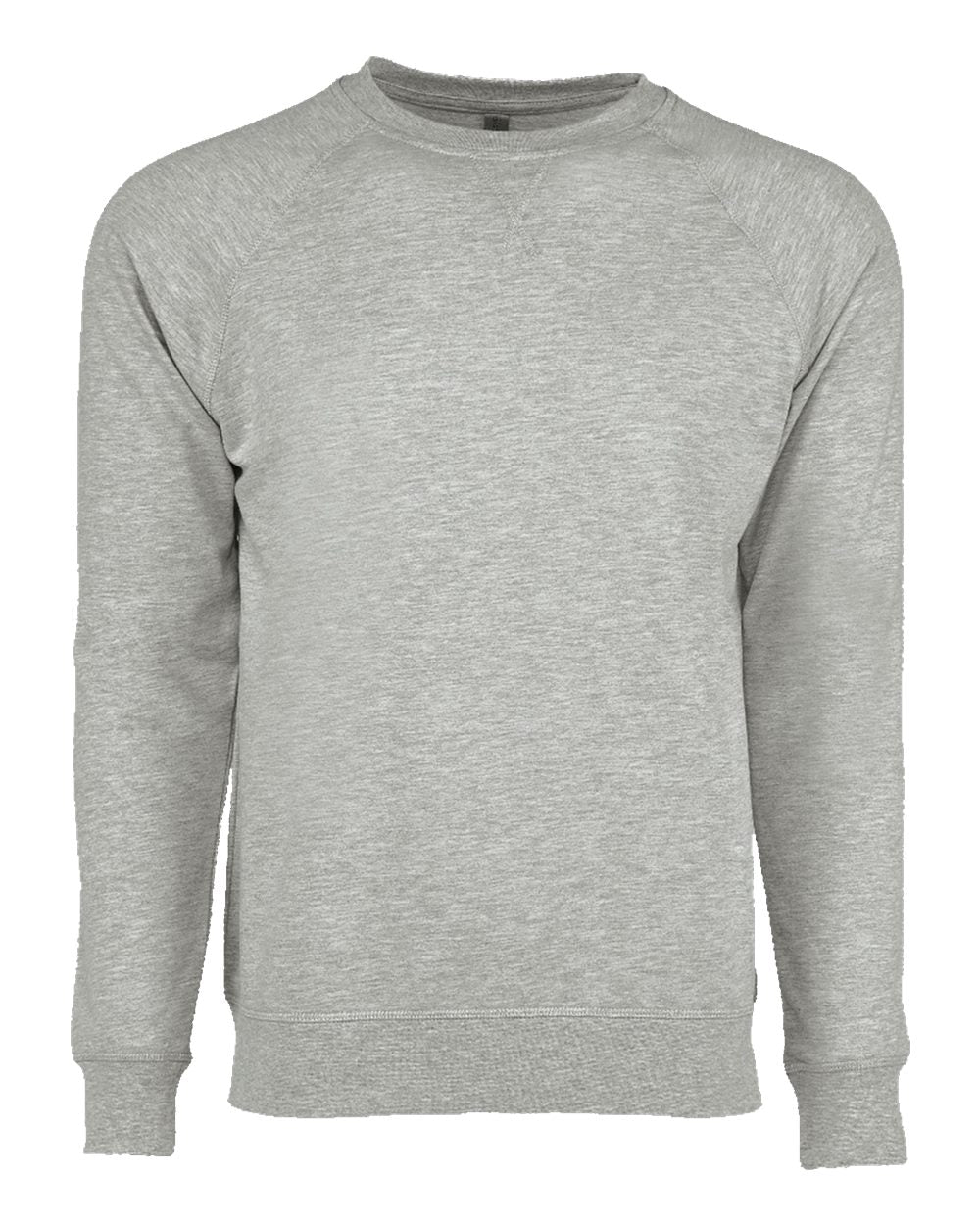 Front View of Oatmeal Laguna Raglan Crewneck Sweatshirt - 9000