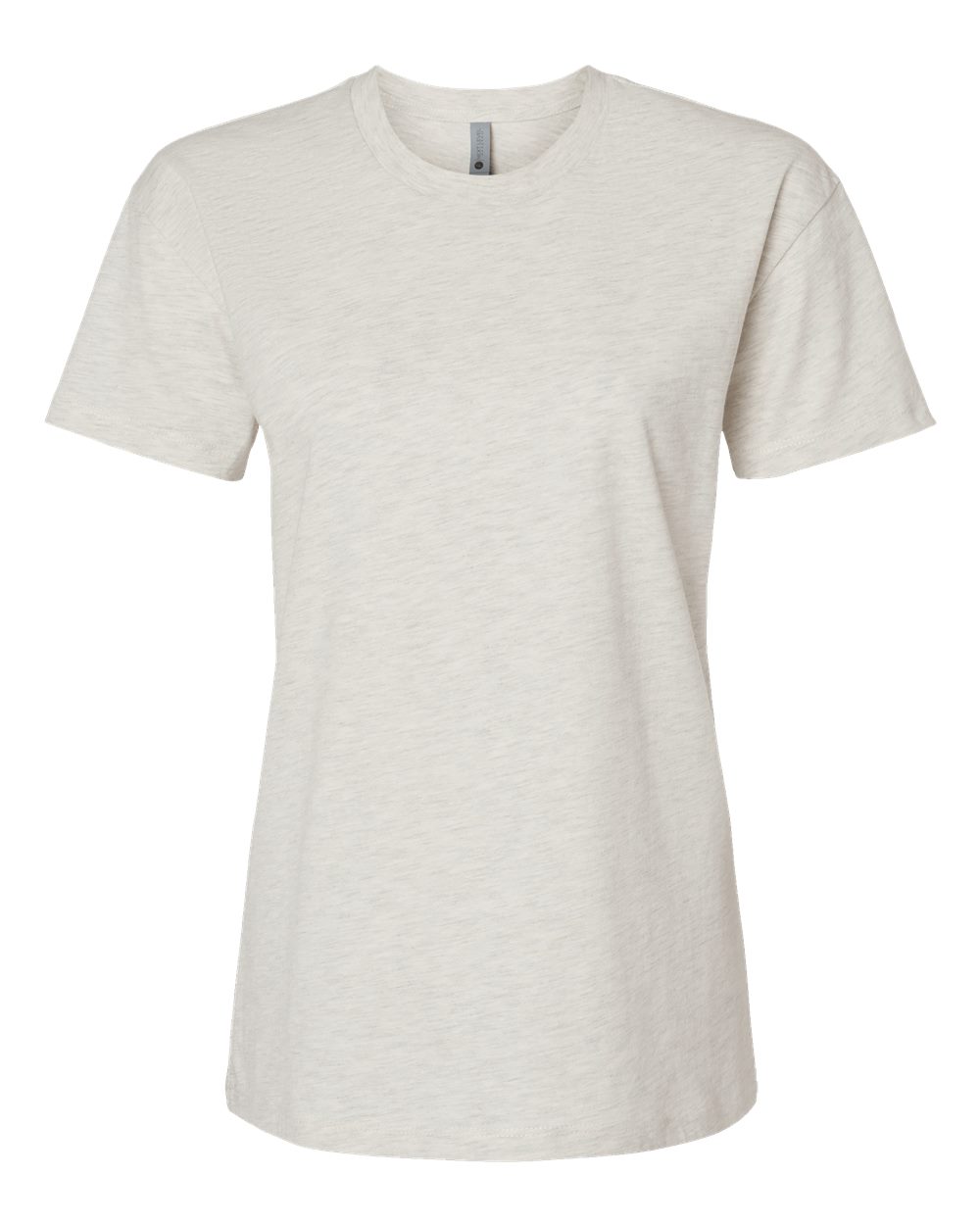 Front View of Oatmeal Women's Cotton Relaxed T-Shirt - 3910