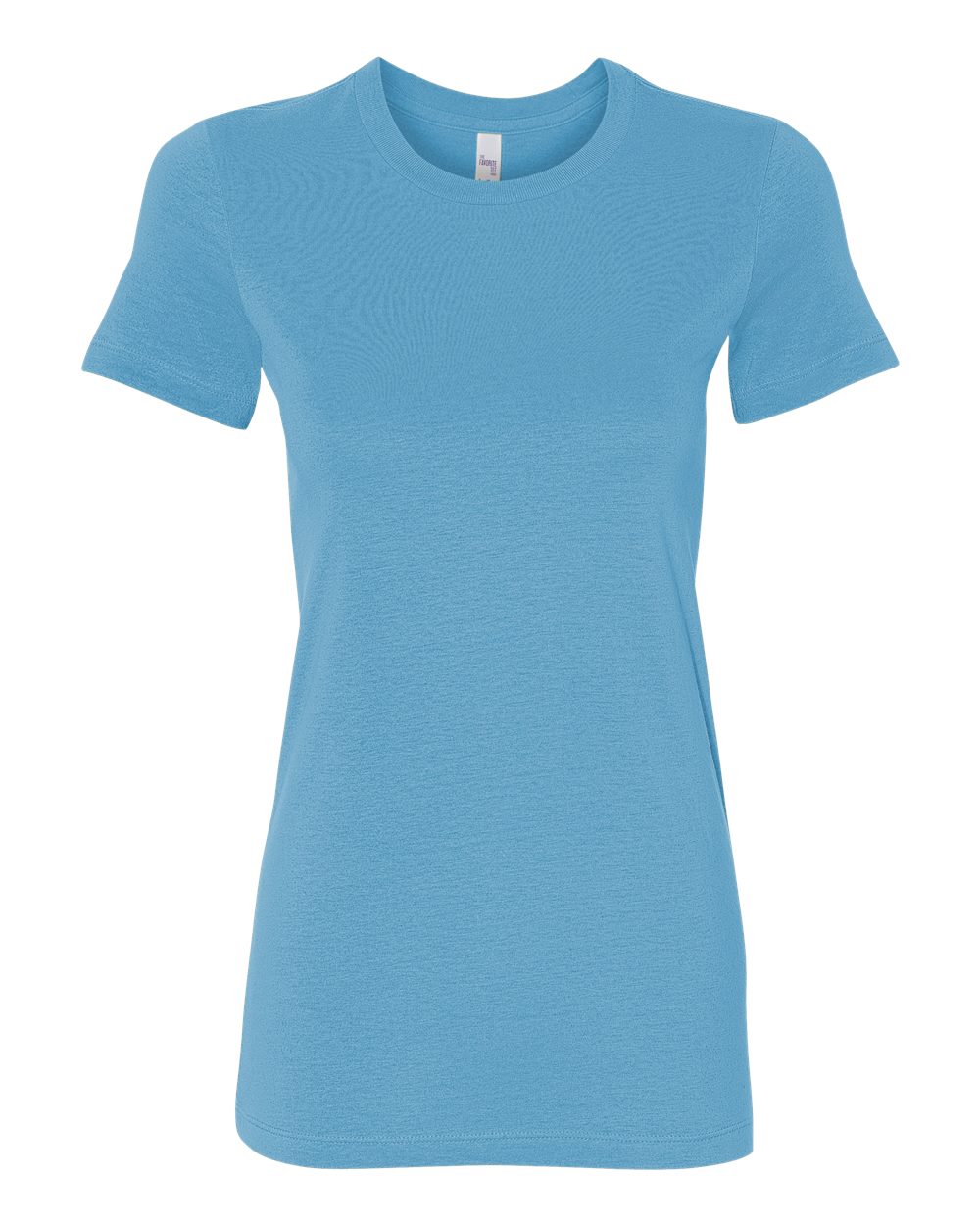 Front View of Ocean Blue Women's Slim Fit Tee - 6004