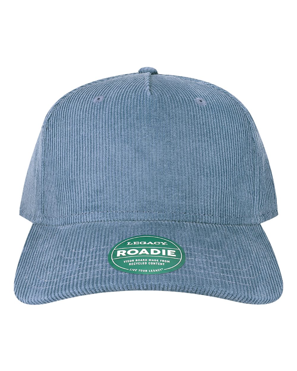 Front View of Ocean Corduroy Five-Panel Trucker Cap - ROADIE