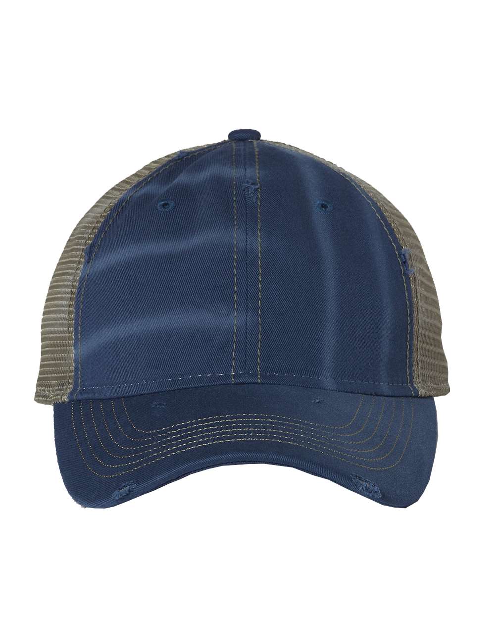 Front View of Ocean/ Sage Bounty Dirty-Washed Mesh-Back Cap - 3150