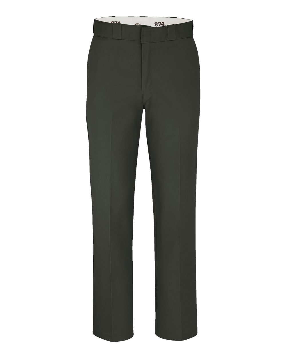 Front View of Olive Green - 30I Industrial 874® Work Pants - P874